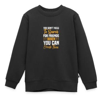 Ventriloquist Puppet for Adults Puppeteer - Kinder Premium Organic Sweatshirt - Schwarz - Vorne - AI Model Kid Female (0cm)