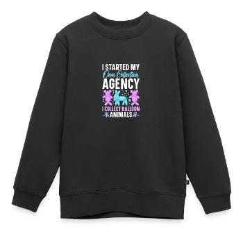 Ballon amoureux des animaux ballon twisting kit ballon - Sweat Premium enfant bio - noir - Devant - AI Model Kid Female (0cm)