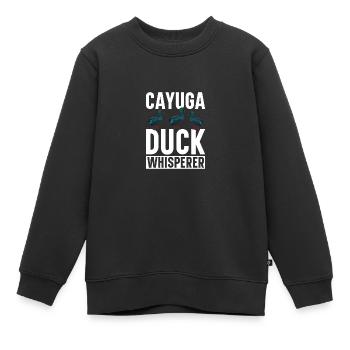 Cayuga Duck Owner Jouets d’enclos d’animaux en peluche - Sweat Premium enfant bio - noir - Devant - AI Model Kid Female (0cm)