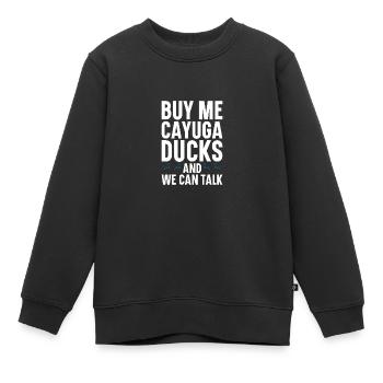 Cayuga Duck Owner Jouets d’enclos pour animaux en peluche - Sweat Premium enfant bio - noir - Devant - AI Model Kid Female (0cm)