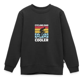 papa fahrradfahrer - Kinder Premium Organic Sweatshirt - Schwarz - Vorne - AI Model Kid Female (0cm)