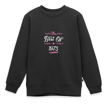 1973 best of - Sweat Premium enfant bio - noir - Devant - AI Model Kid Female (0cm)