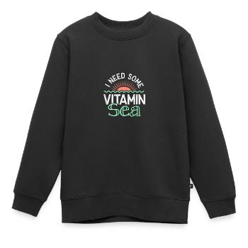 vitamin sea sommer - Kinder Premium Organic Sweatshirt - Schwarz - Vorne - AI Model Kid Female (0cm)