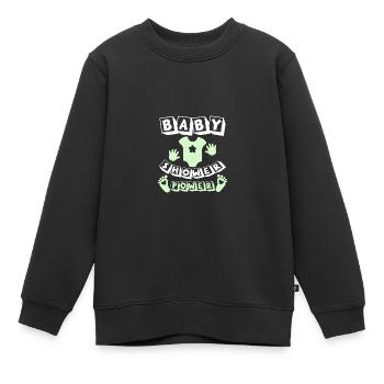 baby shower power - Kinder Premium Organic Sweatshirt - Schwarz - Vorne - AI Model Kid Female (0cm)