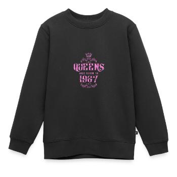 born in 1967 - Kids Premium Organic Sweatshirt - black - Front - AI Model Kid Female (0cm)