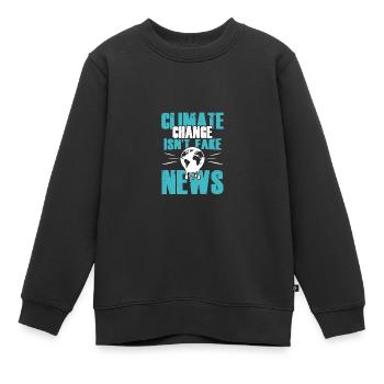 klimawandel schutz - Kinder Premium Organic Sweatshirt - Schwarz - Vorne - AI Model Kid Female (0cm)