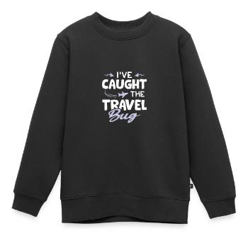 travel flug reise - Kinder Premium Organic Sweatshirt - Schwarz - Vorne - AI Model Kid Female (0cm)
