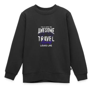 awesome travel agent - Kinder Premium Organic Sweatshirt - Schwarz - Vorne - AI Model Kid Female (0cm)