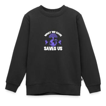 erde naturschutz - Kinder Premium Organic Sweatshirt - Schwarz - Vorne - AI Model Kid Female (0cm)
