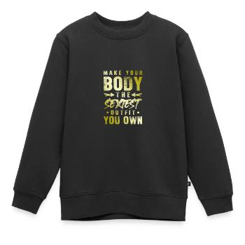 Je suis ton Dieu - Sweat Premium enfant bio - noir - Devant - AI Model Kid Female (0cm)