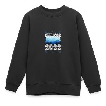 Outdoor 2022 - Kinder Premium Organic Sweatshirt - Schwarz - Vorne - AI Model Kid Female (0cm)