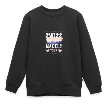Swiss Mädels Tour - Kinder Premium Organic Sweatshirt - Schwarz - Vorne - AI Model Kid Female (0cm)