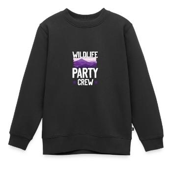 Équipe de fête de la faune - Sweat Premium enfant bio - noir - Devant - AI Model Kid Female (0cm)