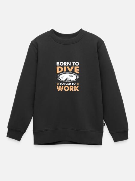 Né pour plonger - Sweat Premium enfant bio - noir