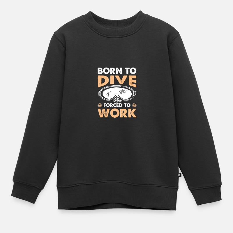 Né pour plonger - Sweat Premium enfant bio - noir