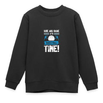 basketball cooler spruch - Kinder Premium Organic Sweatshirt - Schwarz - Vorne - AI Model Kid Female (0cm)