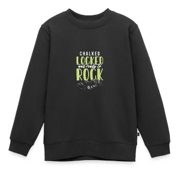Escalade en plein air - Sweat Premium enfant bio - noir - Devant - AI Model Kid Female (0cm)