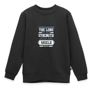 bibel gott kraft - Kinder Premium Organic Sweatshirt - Schwarz - Vorne - AI Model Kid Female (0cm)