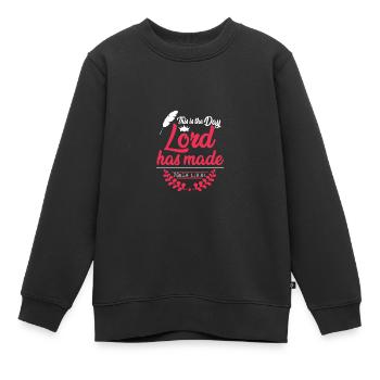 Bible Verse Faith Hope - Kids Premium Organic Sweatshirt - black - Front - AI Model Kid Female (0cm)
