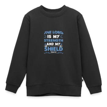 bibel gott kraft - Kinder Premium Organic Sweatshirt - Schwarz - Vorne - AI Model Kid Female (0cm)