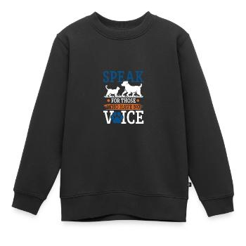 Défenseurs des droits des animaux chiens chats - Sweat Premium enfant bio - noir - Devant - AI Model Kid Female (0cm)