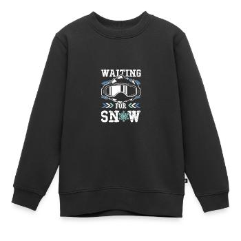 Citation Snowboard - Sweat Premium enfant bio - noir - Devant - AI Model Kid Female (0cm)