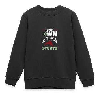 snowboard stunt - Kinder Premium Organic Sweatshirt - Schwarz - Vorne - AI Model Kid Female (0cm)