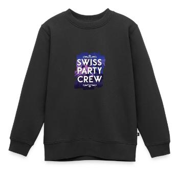Swiss Party Crew - Kinder Premium Organic Sweatshirt - Schwarz - Vorne - AI Model Kid Female (0cm)