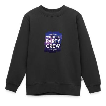 Équipage de la fête de la faune - Sweat Premium enfant bio - noir - Devant - AI Model Kid Female (0cm)