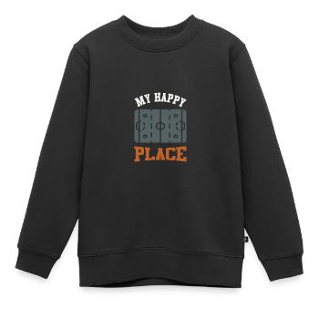 ice hockey feld - Kinder Premium Organic Sweatshirt - Schwarz - Vorne - AI Model Kid Female (0cm)