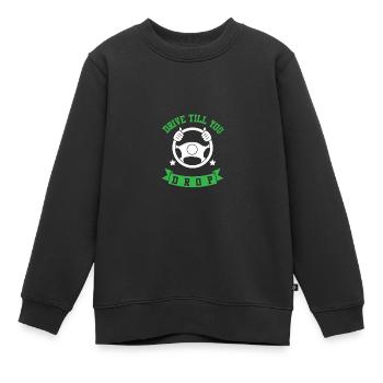 trucker zitat truck - Kinder Premium Organic Sweatshirt - Schwarz - Vorne - AI Model Kid Female (0cm)