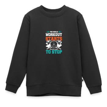 Fitness Workout Gym - Sweat Premium enfant bio - noir - Devant - AI Model Kid Female (0cm)