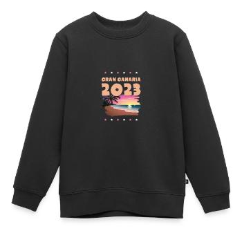 Gran Canaria 2023 - Kinder Premium Organic Sweatshirt - Schwarz - Vorne - AI Model Kid Female (0cm)