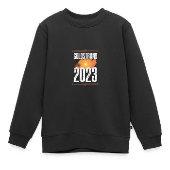 Goldstrand 2023 - Kinder Premium Organic Sweatshirt - Schwarz - Vorne - AI Model Kid Female (0cm)