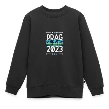 Prag 2023 - Kinder Premium Organic Sweatshirt - Schwarz - Vorne - AI Model Kid Female (0cm)