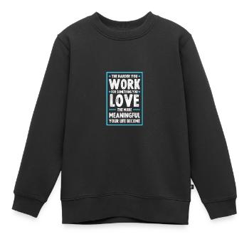 erfolg arbeit - Kinder Premium Organic Sweatshirt - Schwarz - Vorne - AI Model Kid Female (0cm)