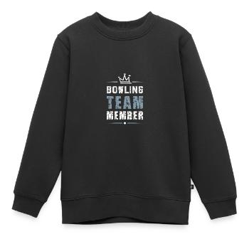 Bowling Team - Kids Premium Organic Sweatshirt - black - Front - AI Model Kid Female (0cm)
