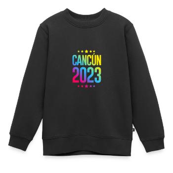Cancun 2023 - Kinder Premium Organic Sweatshirt - Schwarz - Vorne - AI Model Kid Female (0cm)
