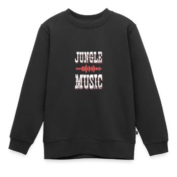 jungle musik - Kinder Premium Organic Sweatshirt - Schwarz - Vorne - AI Model Kid Female (0cm)