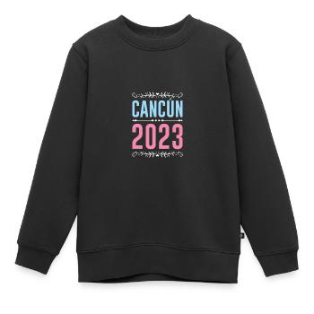Cancun 2023 - Kinder Premium Organic Sweatshirt - Schwarz - Vorne - AI Model Kid Female (0cm)