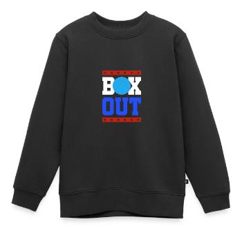 Basketball Sport Slogan - Sweat Premium enfant bio - noir - Devant - AI Model Kid Female (0cm)