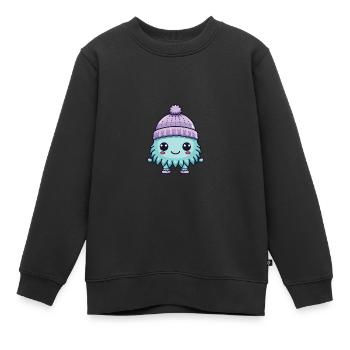 Cold Winter Bacilli Comic Cute - Kids Premium Organic Sweatshirt - black - Front - AI Model Kid Female (0cm)