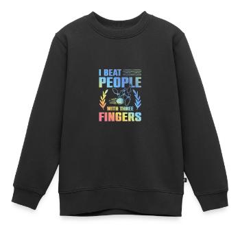 Dicton amusant de bowling - Sweat Premium enfant bio - noir - Devant - AI Model Kid Female (0cm)