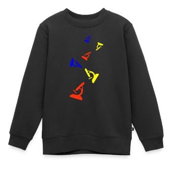 Mikroskop Icon Symbol - Kinder Premium Organic Sweatshirt - Schwarz - Vorne - AI Model Kid Female (0cm)