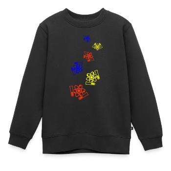 Reagenzglas Symbol - Kinder Premium Organic Sweatshirt - Schwarz - Vorne - AI Model Kid Female (0cm)
