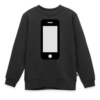 Handy - Kinder Premium Organic Sweatshirt - Schwarz - Vorne - AI Model Kid Female (0cm)