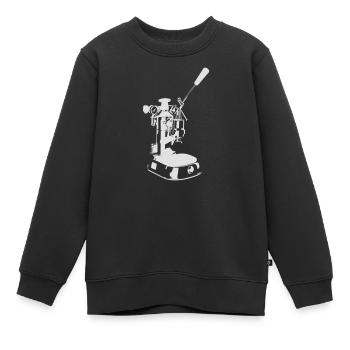 Maschine solo - White - Kinder Premium Organic Sweatshirt - Schwarz - Vorne - AI Model Kid Female (0cm)