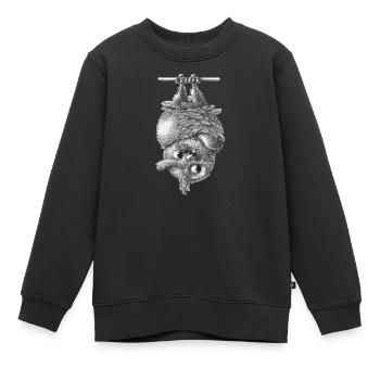 Vampir Eule - Dracula Eule - Kinder Premium Organic Sweatshirt - Schwarz - Vorne - AI Model Kid Female (0cm)