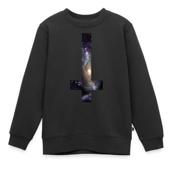 Kreuz - Kinder Premium Organic Sweatshirt - Schwarz - Vorne - AI Model Kid Female (0cm)