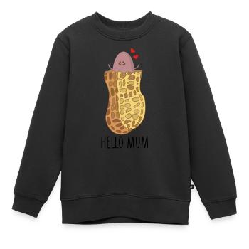 Peanut baby birth (b) - Kids Premium Organic Sweatshirt - black - Front - AI Model Kid Female (0cm)